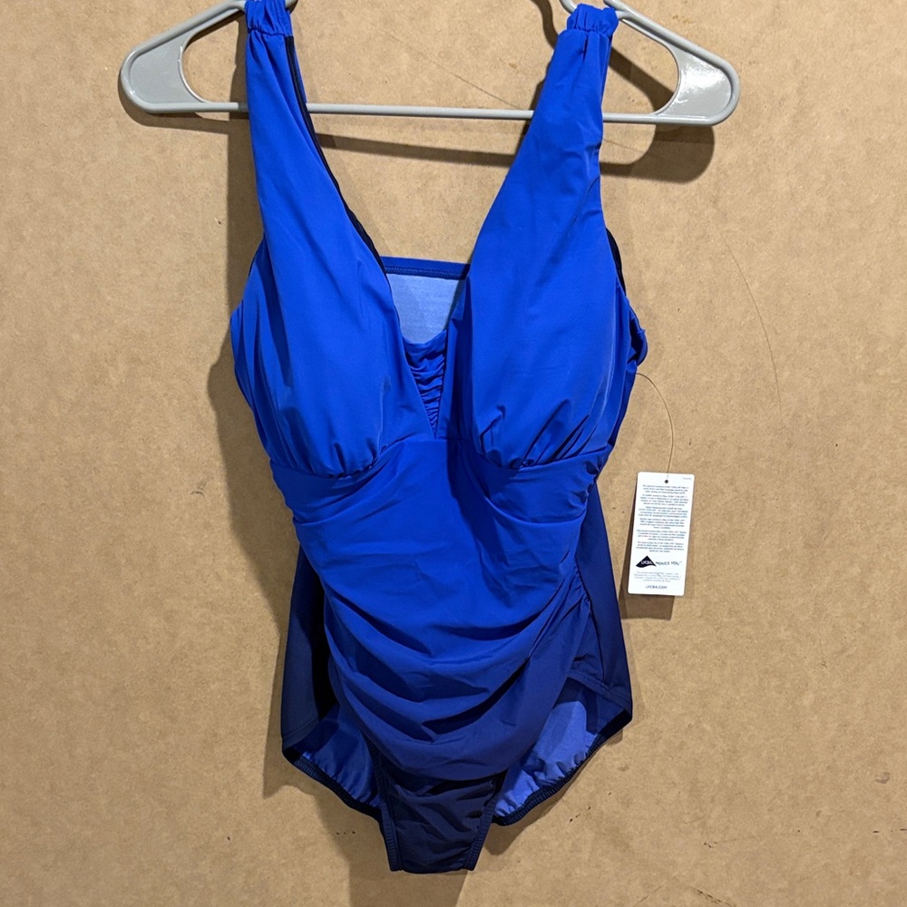 Lands' End Women's Royal Blue One Piece Swimsuit